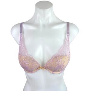 The Little Bra Co. Lucia Women's Pink Lace Convertible Straps Underwire Bra 30B